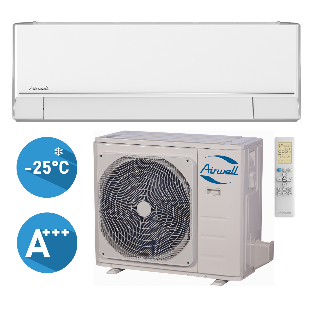 AIRWELL AURA HDHC gaiss - gaiss siltumsūknis 7.03/7.33kW AIRWELL AURA HDHC gaiss - gaiss siltumsūknis 7.03/7.33kW