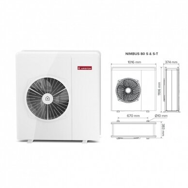 Siltumsūknis ARISTON Nimbus Compact 35 S Net R32, 6,35kW 2 Siltumsūknis ARISTON Nimbus Compact 35 S Net R32, 6,35kW 2