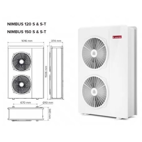 Ariston Nimbus Flex 120S T Net тепловой насос 13,87кВт 1 Ariston Nimbus Flex 120S T Net тепловой насос 13,87кВт 1
