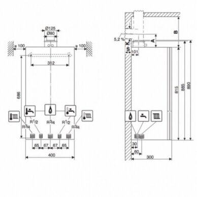 Kondensējošs gāzes katls JUNKERS CerapurSmart ZSB22-3CE (21,8kW) 1 Kondensējošs gāzes katls JUNKERS CerapurSmart ZSB22-3CE (21,8kW) 1