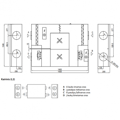 Komfovent Domekt CF 500 F HE рекуператор с электронагревателем 1 Komfovent Domekt CF 500 F HE рекуператор с электронагревателем 1