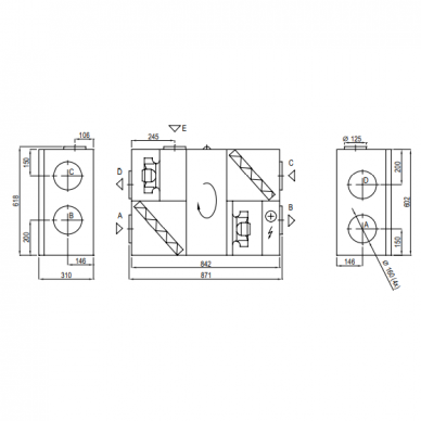 Komfovent Domekt R 250 F HE рекуператор с электронагревателям 1 Komfovent Domekt R 250 F HE рекуператор с электронагревателям 1