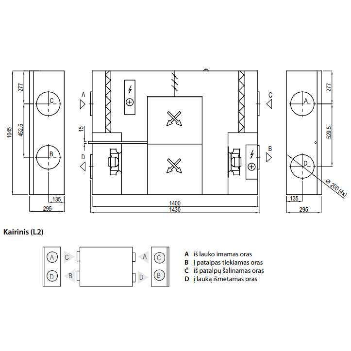 Komfovent Domekt CF 500 F HE рекуператор с электронагревателем 1 Komfovent Domekt CF 500 F HE рекуператор с электронагревателем 1