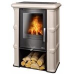 Krāsns ABX SICILIA ar baltas krāsas podiņu apdari, 10kW Krāsns ABX SICILIA ar baltas krāsas podiņu apdari, 10kW