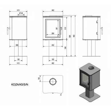 Krāsns Kratki K5 S/N, 7kW 1 Krāsns Kratki K5 S/N, 7kW 1