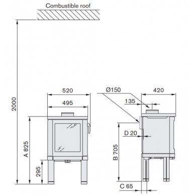 Печь NIBE Contura 52 1 Печь NIBE Contura 52 1