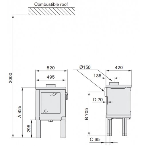 Печь NIBE Contura 52 1 Печь NIBE Contura 52 1