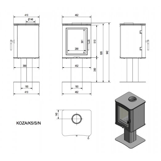 Krāsns Kratki K5 S/N, 7kW 1 Krāsns Kratki K5 S/N, 7kW 1