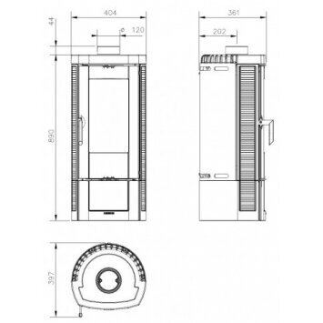 Nordica Candy ar melnu emalju, 7,2kW 2 Nordica Candy ar melnu emalju, 7,2kW 2