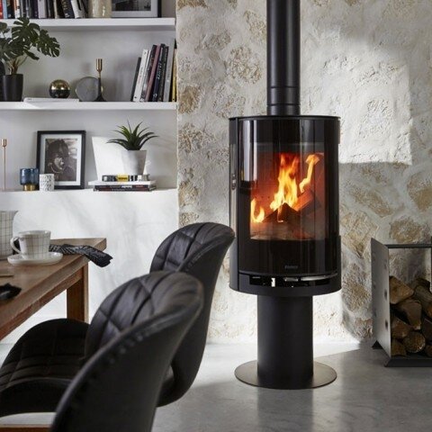 Tērauda krāsns ADURO 9-3 LUX, ar stikliem sānos, uz statīva, 6kW 2 Tērauda krāsns ADURO 9-3 LUX, ar stikliem sānos, uz statīva, 6kW 2
