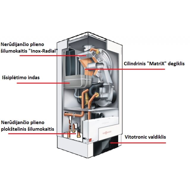 VIESSMANN Vitodens 222-F (13,0кВт) конденсационный газовый котел со встроенным баком для горячей воды на 100 л 1 VIESSMANN Vitodens 222-F (13,0кВт) конденсационный газовый котел со встроенным баком для горячей воды на 100 л 1