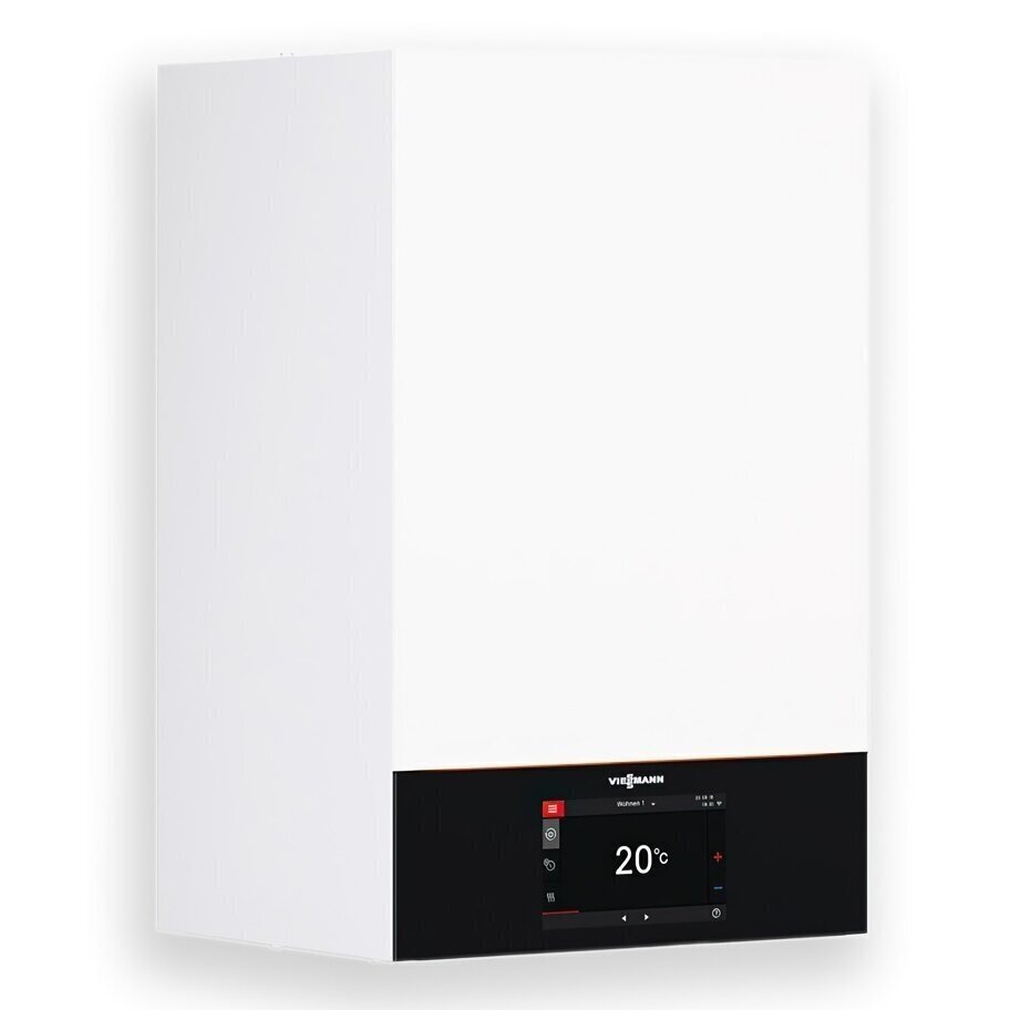 Pie sienas stiprināms kondensējošs katls Viessmann Vitodens 111-W (5,9-32kW) ar iebūvētu 46l ūdens sildītāju Pie sienas stiprināms kondensējošs katls Viessmann Vitodens 111-W (5,9-32kW) ar iebūvētu 46l ūdens sildītāju