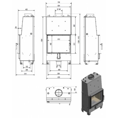 Kamīns Kratki Lucy PW, 12kW 1 Kamīns Kratki Lucy PW, 12kW 1