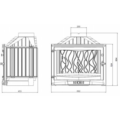 Kamīna kasete INVICTA 700 Selenic, 10kW 1 Kamīna kasete INVICTA 700 Selenic, 10kW 1