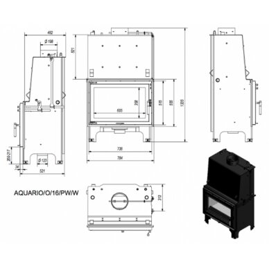 Kamīns Kratki AQUARIO O16, 16kW 3 Kamīns Kratki AQUARIO O16, 16kW 3