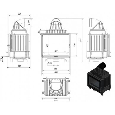 Kamīns Kratki Franek 10 kW 2 Kamīns Kratki Franek 10 kW 2