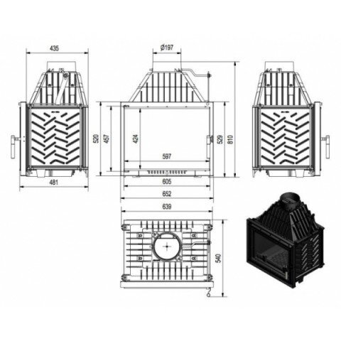 Kamīns Kratki Zuzia 16 kW DECO 1 Kamīns Kratki Zuzia 16 kW DECO 1