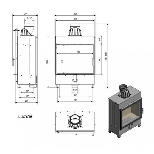 Kamīns Kratki Lucy, 15 kW 2 Kamīns Kratki Lucy, 15 kW 2