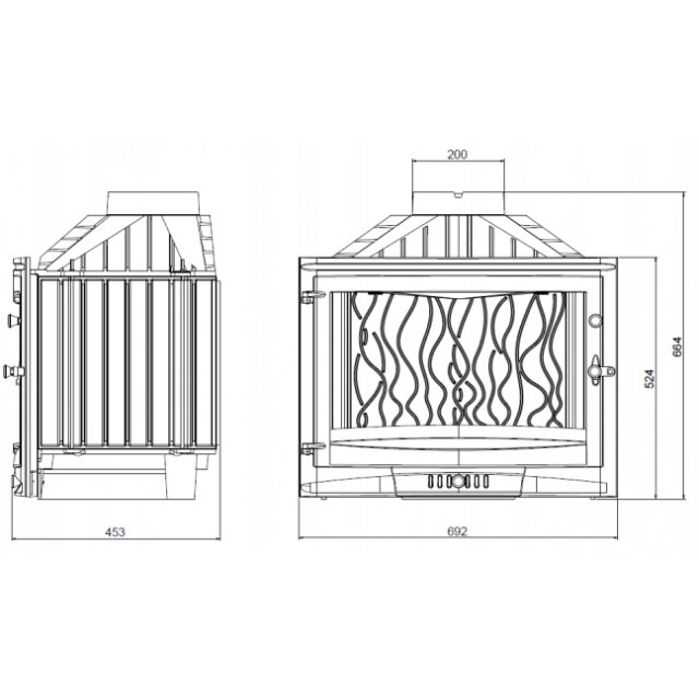Kamīna kasete INVICTA 700 Selenic, 10kW 1 Kamīna kasete INVICTA 700 Selenic, 10kW 1