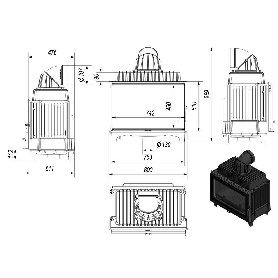 Kamīns Kratki Franek 14 kW 3 Kamīns Kratki Franek 14 kW 3